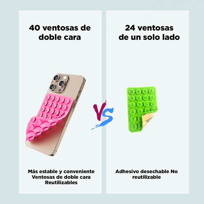 Soporte Trípode para Celular de Doble Ventosa en Silicona x3