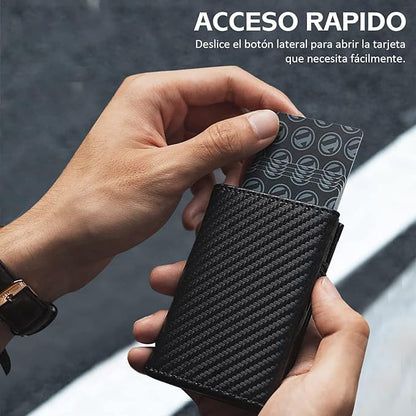 Tarjetero Inteligente Antirrobo En Fibra De Carbono