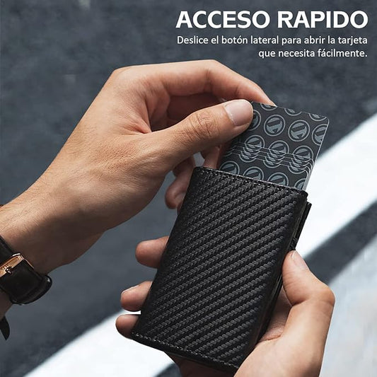 Tarjetero Inteligente Antirrobo En Fibra De Carbono