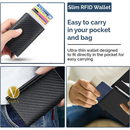 Tarjetero Inteligente Antirrobo En Fibra De Carbono