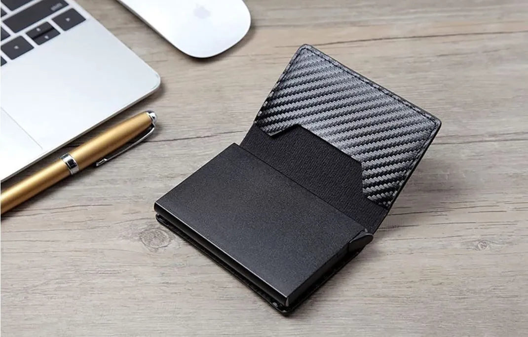 Tarjetero Inteligente Antirrobo En Fibra De Carbono