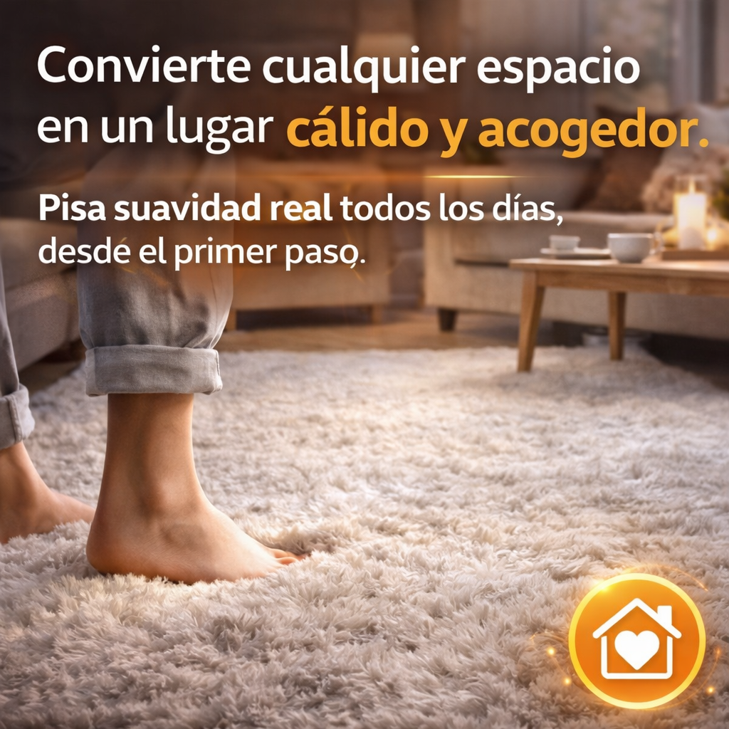Alfombra de peluche ultra suave que transforma cualquier espacio en hogar