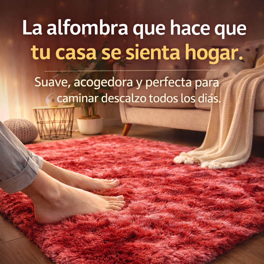 Alfombra de peluche ultra suave que transforma cualquier espacio en hogar